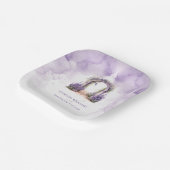 Gepersonaliseerde Lavendel tuin bruiloft Papieren Bordje (Gebogen)
