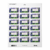 Gepersonaliseerde Lavendel Verjaardag Kaart Etiket (Full Sheet)