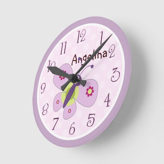 Gepersonaliseerde lavendel vlinder klok (Hoek)
