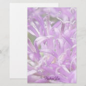 Gepersonaliseerde  lavendel wilde bloemen briefpapier (Voorkant / Achterkant)