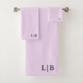 Gepersonaliseerde Lavender Bath-handdoekset Bad Handdoek (Insitu)