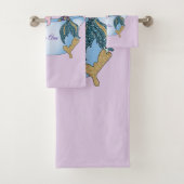 Gepersonaliseerde Lavender Mermaid Bath-handdoekse Bad Handdoek (Insitu)