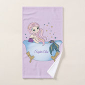 Gepersonaliseerde Lavender Mermaid Bath-handdoekse Bad Handdoek (Handdoek)