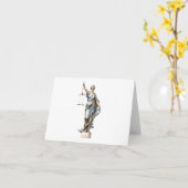 Gepersonaliseerde Law School Afstuderen Lady Justi Kaart (Gele Bloem)