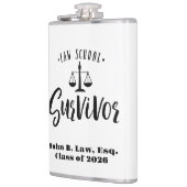 Gepersonaliseerde Law School Survivor Afstuderen Heupfles (Links)