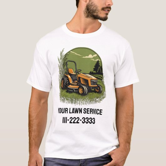 Gepersonaliseerde Lawn Care Landscaping Service Be T-shirt (Voorkant)