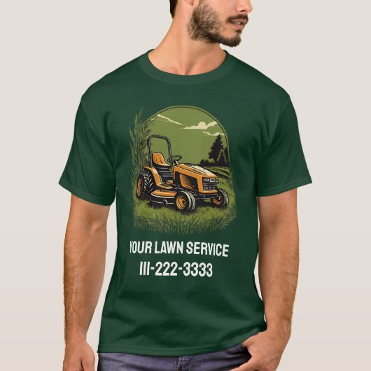 Gepersonaliseerde Lawn Care Landscaping Service Be T-shirt (Voorkant)
