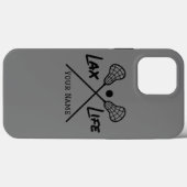 Gepersonaliseerde LAX (Lacrosse) Life iPhone Case (Achterkant (horizontaal))