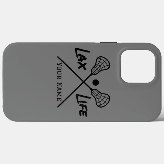 Gepersonaliseerde LAX (Lacrosse) Life iPhone Case (Achterkant (horizontaal))