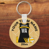 Gepersonaliseerde leden van netbalclub sleutelhanger (Voorkant)