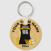 Gepersonaliseerde leden van netbalclub sleutelhanger (Achterkant)