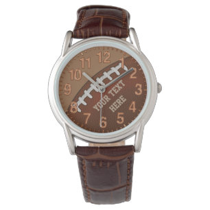 Gepersonaliseerde lederen Footballs horloges