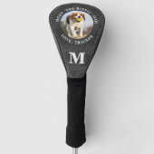 Gepersonaliseerde lederen monogram DOG DAD Pet Pho Golfheadcover (Voorkant)