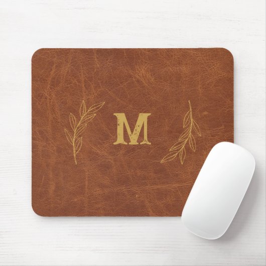 Gepersonaliseerde lederen Mousepad, aangepaste naa Muismat (Met muis)