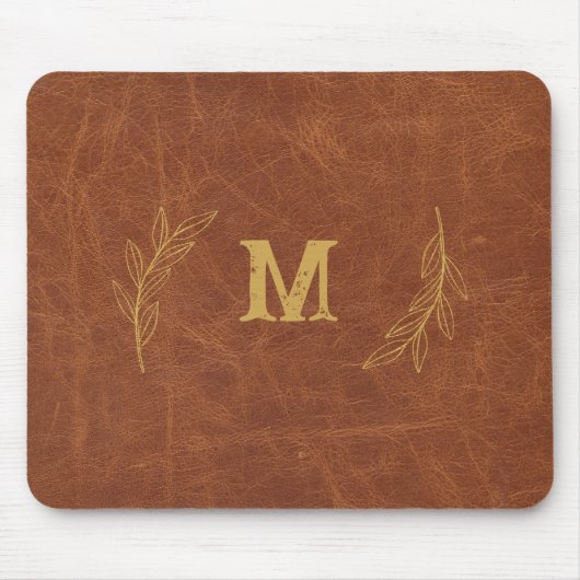 Gepersonaliseerde lederen Mousepad, aangepaste naa Muismat (Voorkant)