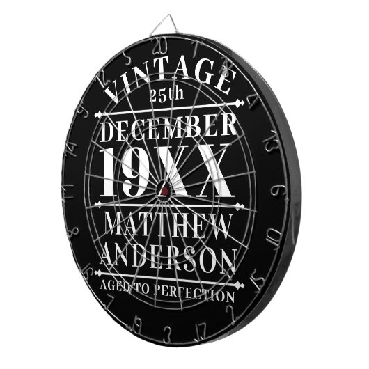 Gepersonaliseerde leeftijd tot perfecte dartbord (Voorkant Rechts)