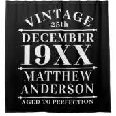 Gepersonaliseerde  leeftijd tot perfecte douchegordijn (Voorkant)