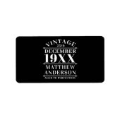 Gepersonaliseerde  leeftijd tot perfecte etiket (Voorkant)