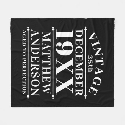 Gepersonaliseerde  leeftijd tot perfecte fleece deken (Voorkant (Horizontaal))
