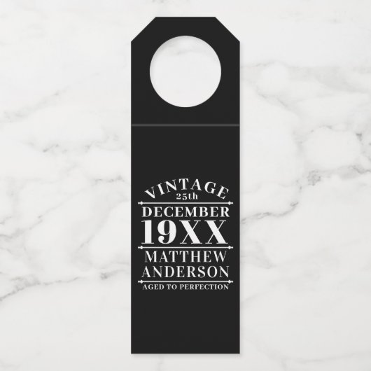 Gepersonaliseerde leeftijd tot perfecte flessenhanger (Achterkant)