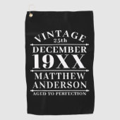 Gepersonaliseerde  leeftijd tot perfecte golfhanddoek (Voorkant)