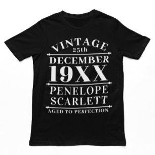 Gepersonaliseerde  leeftijd tot perfecte grote maat t-shirt