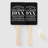 Gepersonaliseerde leeftijd tot perfecte handwaaier (Voorkant en achterkant)