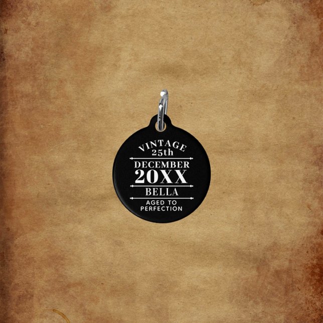 Gepersonaliseerde  leeftijd tot perfecte huisdierpenning (Creator heeft geüpload)