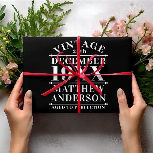 Gepersonaliseerde leeftijd tot perfecte inpakpapier vel