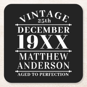 Gepersonaliseerde  leeftijd tot perfecte kartonnen onderzetters