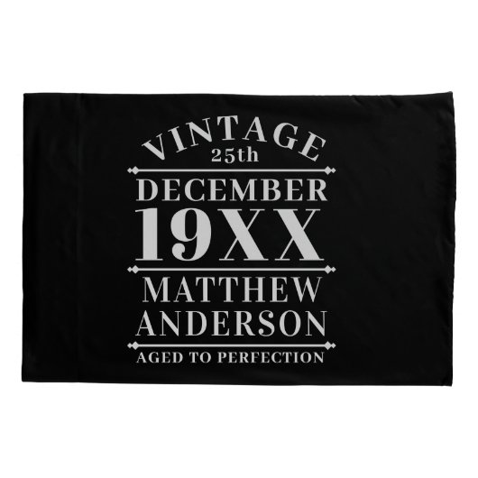 Gepersonaliseerde  leeftijd tot perfecte kussensloop (Achterkant)