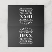 Gepersonaliseerde  leeftijd tot perfecte plaatskaartje (Buitenkant ongevouwen)