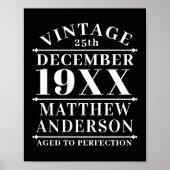 Gepersonaliseerde  leeftijd tot perfecte poster (Voorkant)