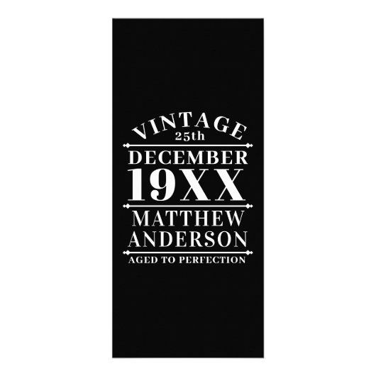 Gepersonaliseerde  leeftijd tot perfecte reclamekaart (Voorkant)