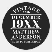 Gepersonaliseerde  leeftijd tot perfecte ronde sticker (Voorkant)