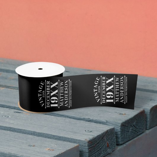 Gepersonaliseerde leeftijd tot perfecte satijnen lint