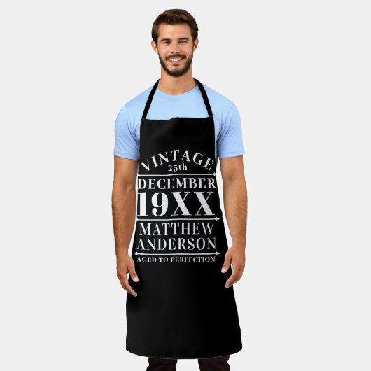 Gepersonaliseerde leeftijd tot perfecte schort (Gedragen)