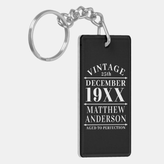 Gepersonaliseerde  leeftijd tot perfecte sleutelhanger (Voorkant Links)