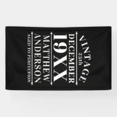 Gepersonaliseerde  leeftijd tot perfecte spandoek (Horizontaal)