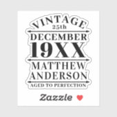 Gepersonaliseerde leeftijd tot perfecte sticker (Vel)