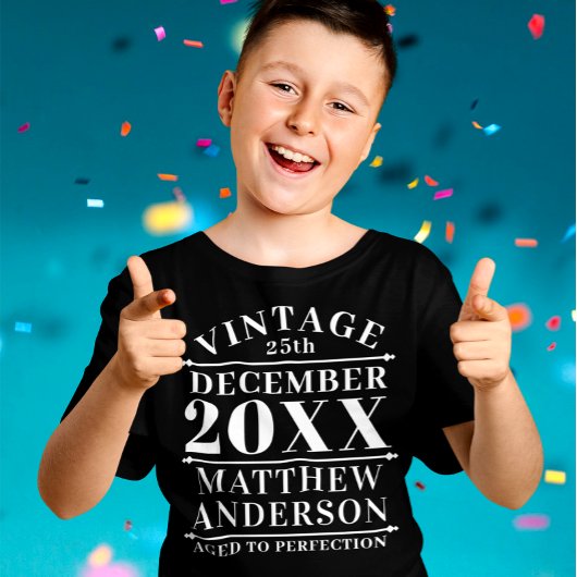 Gepersonaliseerde  leeftijd tot perfecte t-shirt