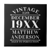 Gepersonaliseerde  leeftijd tot perfecte tegeltje (Voorkant)