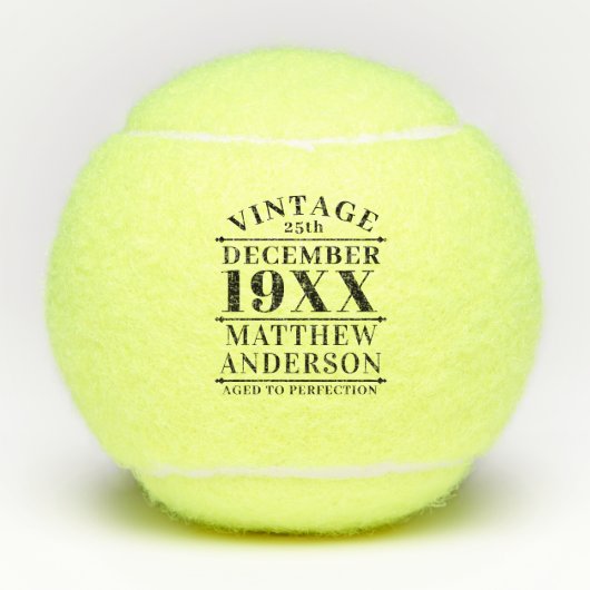 Gepersonaliseerde  leeftijd tot perfecte tennisballen (Voorkant)