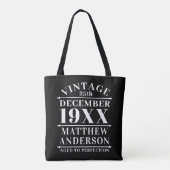 Gepersonaliseerde leeftijd tot perfecte tote bag (Achterkant)