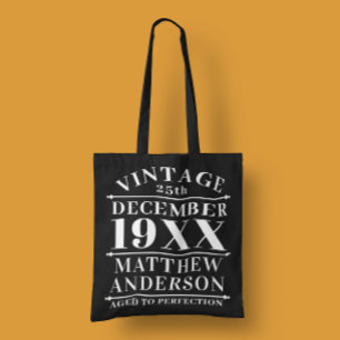 Gepersonaliseerde leeftijd tot perfecte tote bag