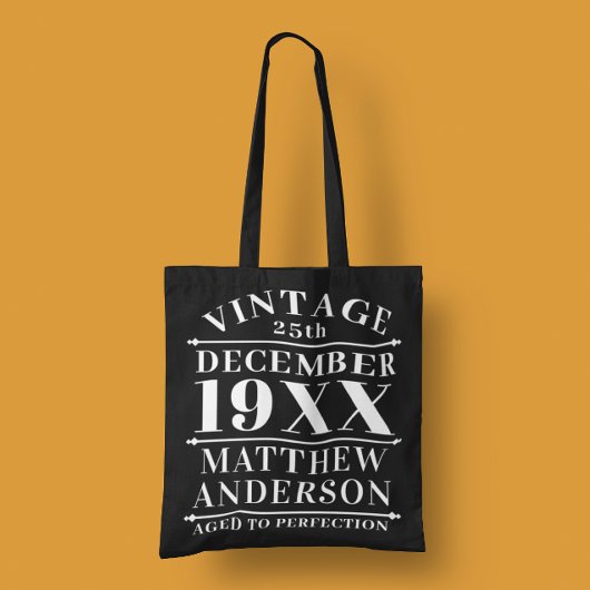 Gepersonaliseerde leeftijd tot perfecte tote bag