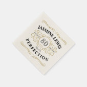 Gepersonaliseerde  leeftijd tot perfecte verjaarda servet (Hoek)