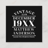 Gepersonaliseerde leeftijd tot perfecte vierkante visitekaartje (Voorkant)