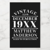 Gepersonaliseerde leeftijd tot perfecte voedselcontainer etiket (Enkel label)