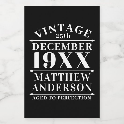 Gepersonaliseerde leeftijd tot perfecte voedselcontainer etiket (Enkel label)